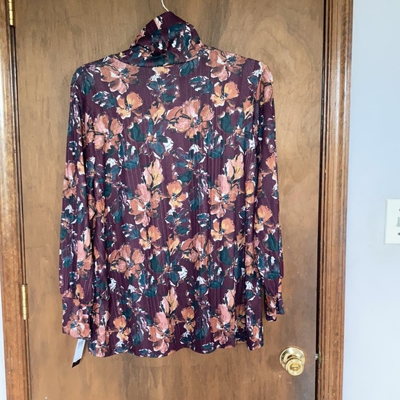3/$45 AGB floral print top pullover shirt casual boho bohemian office size 2X - Picture 9 of 17